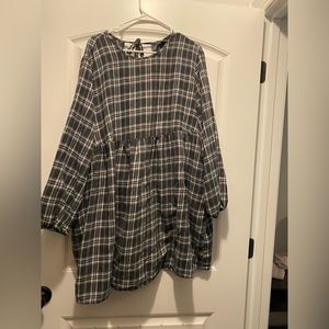 XXL Wild Fable Plaid Babydoll Dress